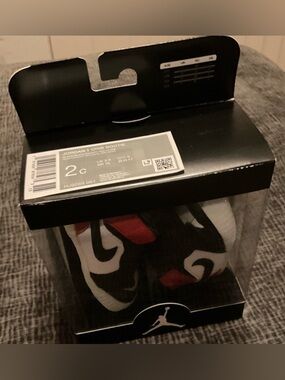 Jordan 1 Retro Crib Booties Black Toe Reimagined 2C New w/ Box